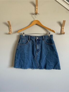 Thrills Leni Denim Mini Skirt — Medium Wash (US 10)